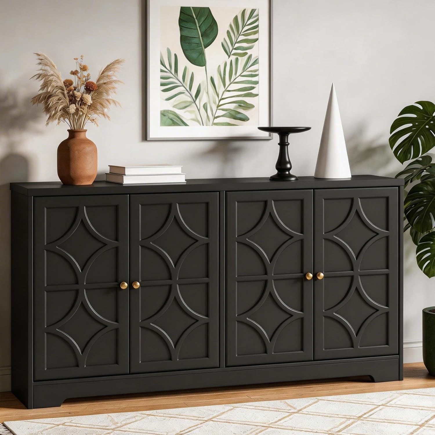 Storage & Organization - Buffetkast met opbergruimte, 56 inch, modern
