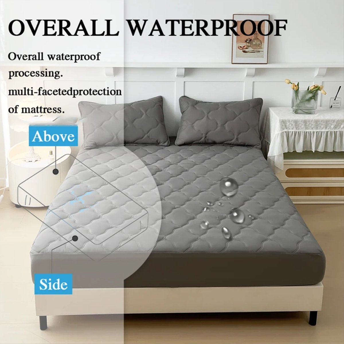 Waterproof Mattress Protector Breathable - Geleerd - Waterdichte hoeslakens, matraskussens Zachte