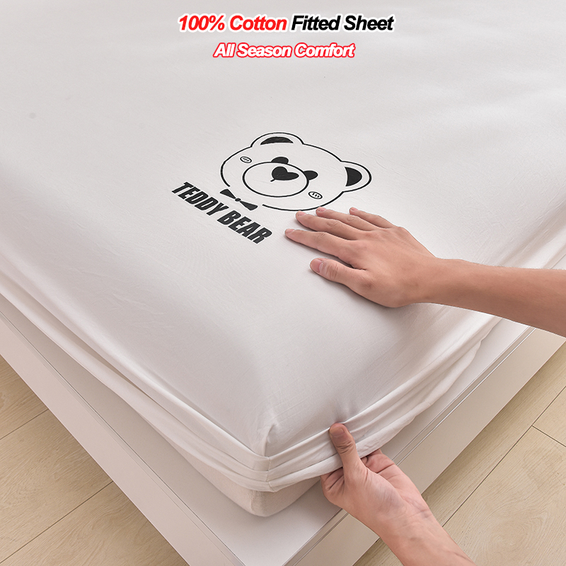 Fitted Bed Sheets Deep Pocket - 100% katoenen hoeslaken, 28 cm diepe