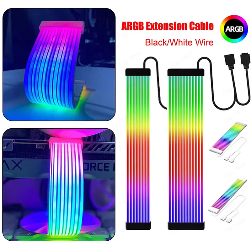Lighting - 5V 3-pins ARGB Sync PC-kabel, 8/24-pins