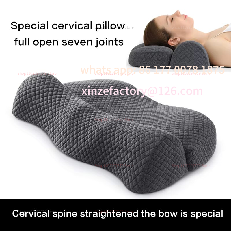 Memory Foam Orthopedic Pillow Neck Pain - Aanpasbaar 2025 cervicaal traagschuim contourkussen voor