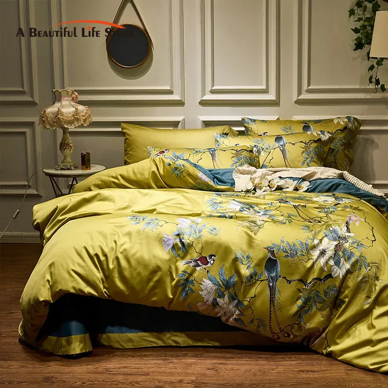 Aesthetic Floral Duvet Cover - Luxe 600TC Egyptisch katoen beddengoed set,