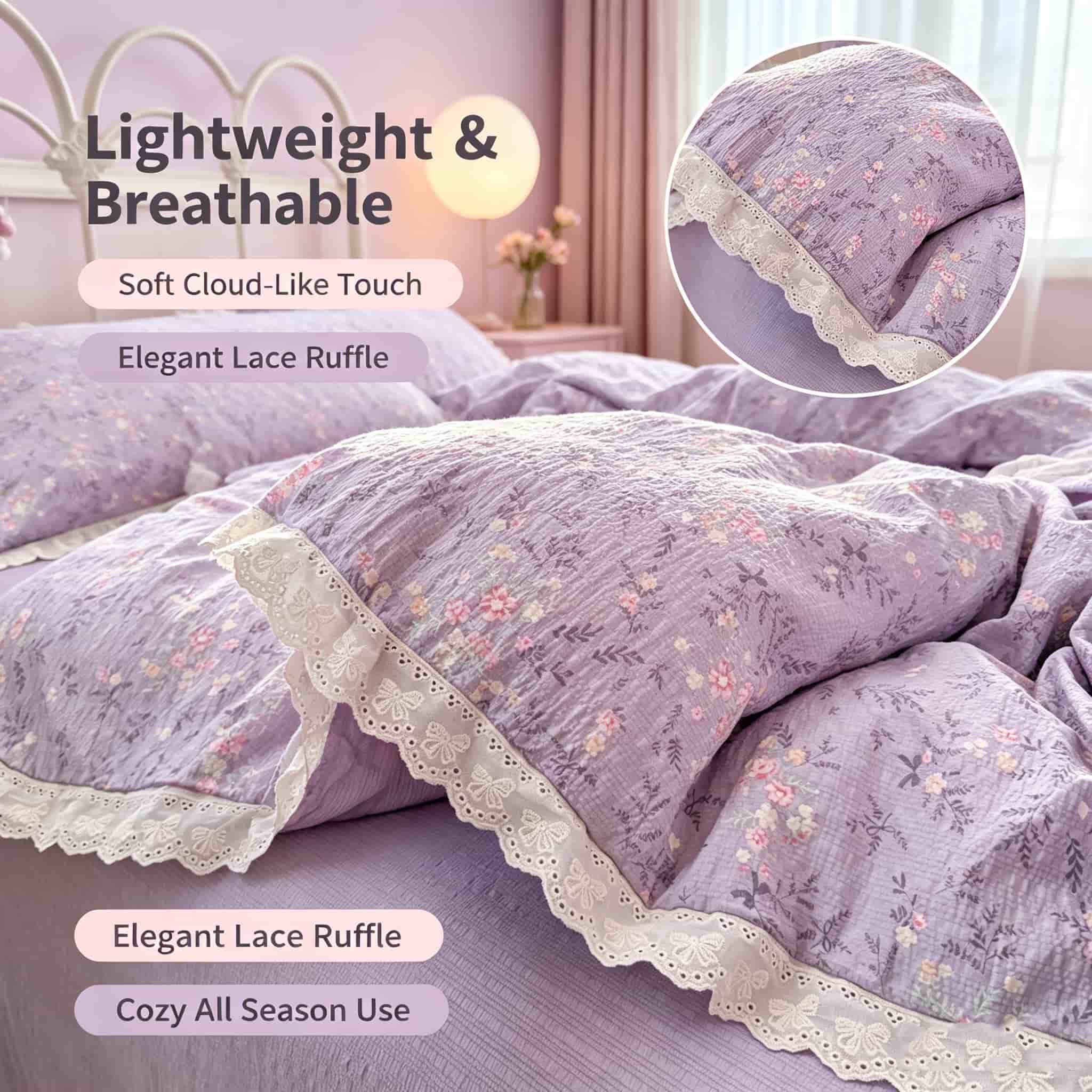 Esthetische Cottagecore-bedden - Aesthetic Floral Duvet Cover recensie en prijs