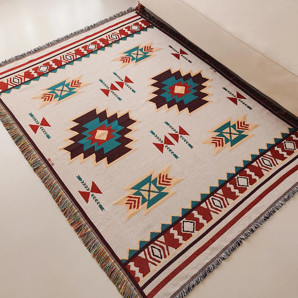 Oversized Boho Azteekse deken  - Boho Throw Blanket Fringe recensie en prijs