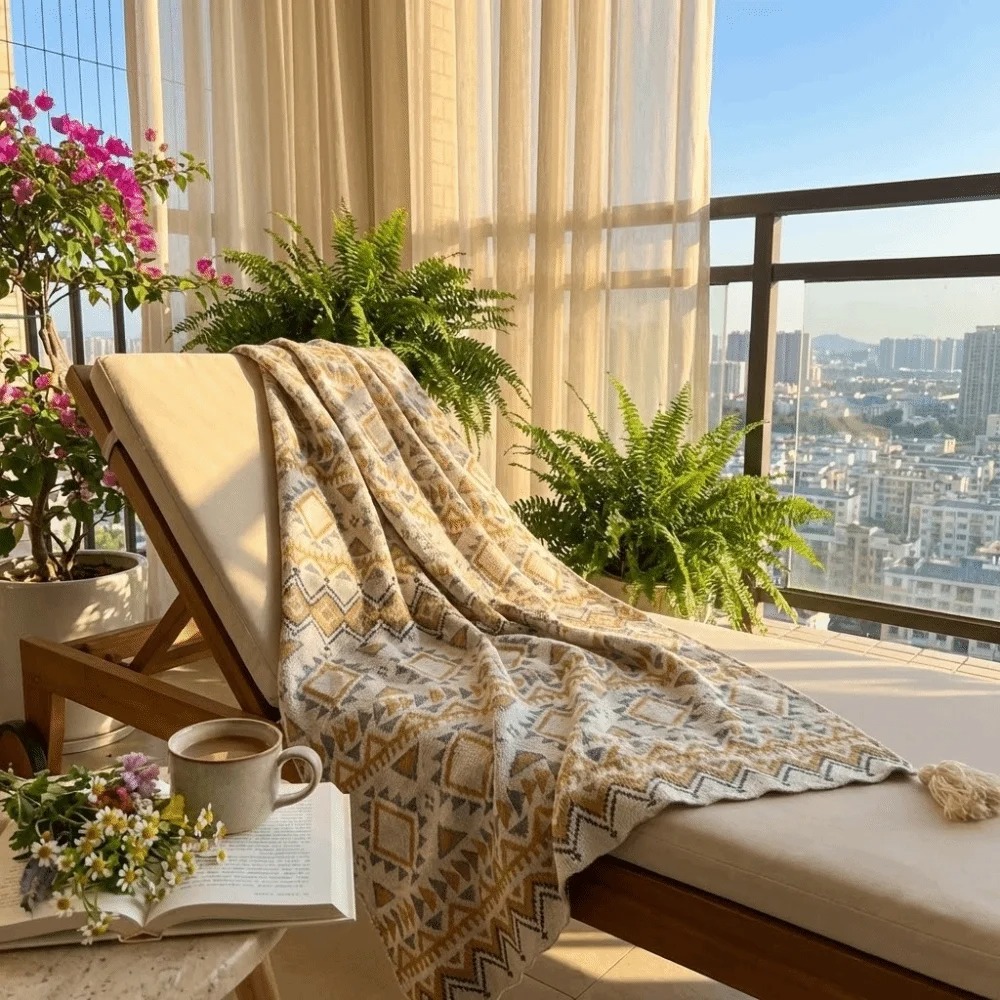 Vintage dikke gebreide boho-pl - Boho Throw Blanket Fringe recensie en prijs