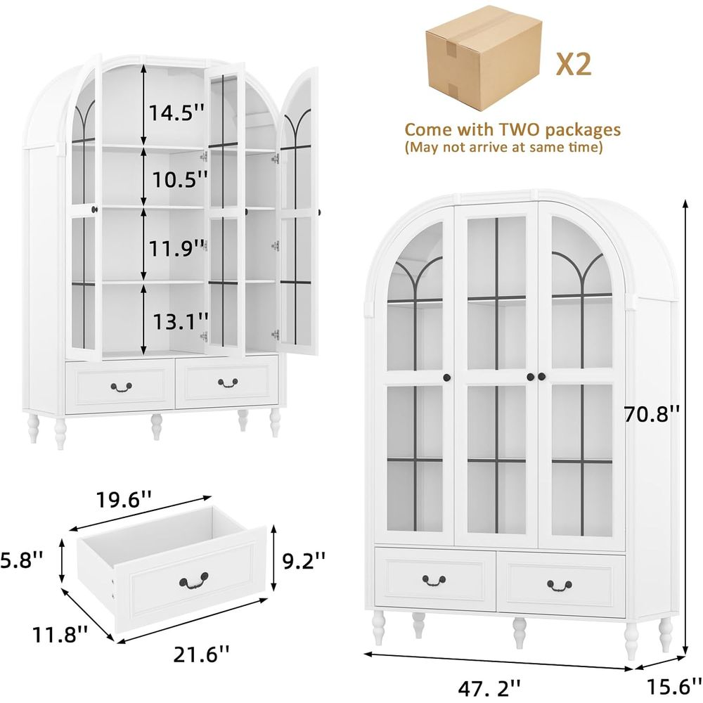 70,8'' hoge gebogen keukenkast - Storage & Organization recensie en prijs