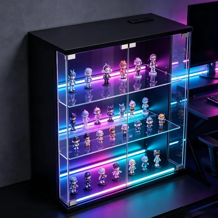 Vitrinekast voor de woonkamer, - Lighting recensie en prijs