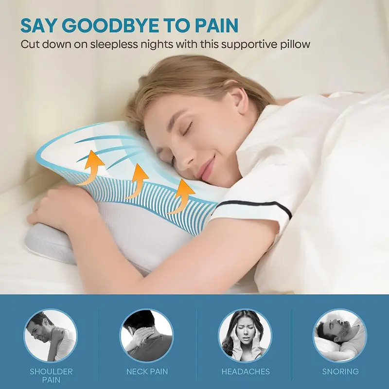Geurloos orthopedisch kussen v - Memory Foam Orthopedic Pillow Neck Pain recensie en prijs