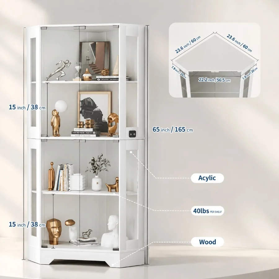 65 cm witte, verzamelbare vitr - Storage & Organization recensie en prijs