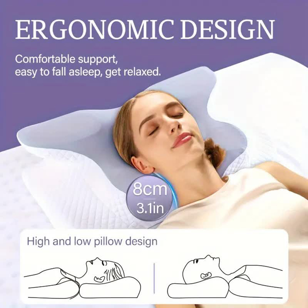 Memory Foam Kussens Vlindervor - Memory Foam Orthopedic Pillow Neck Pain recensie en prijs