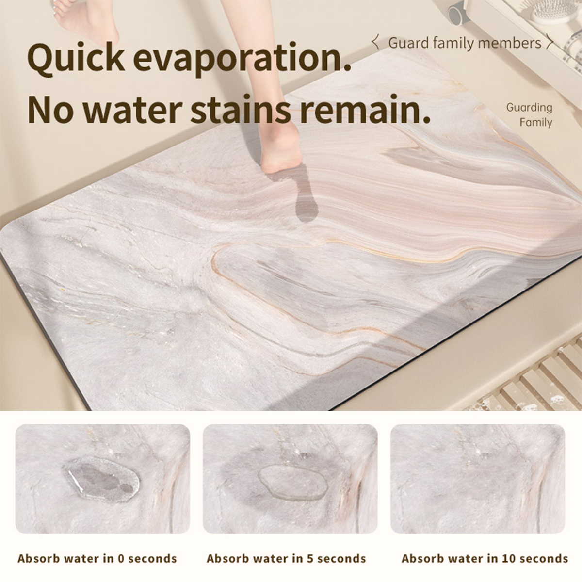 Diatomeeënaarde Badmat Badkame - Quick Dry Diatomite Bath Mat recensie en prijs