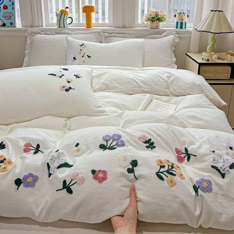 Esthetische bloemenborduurwerk - Aesthetic Floral Duvet Cover recensie en prijs