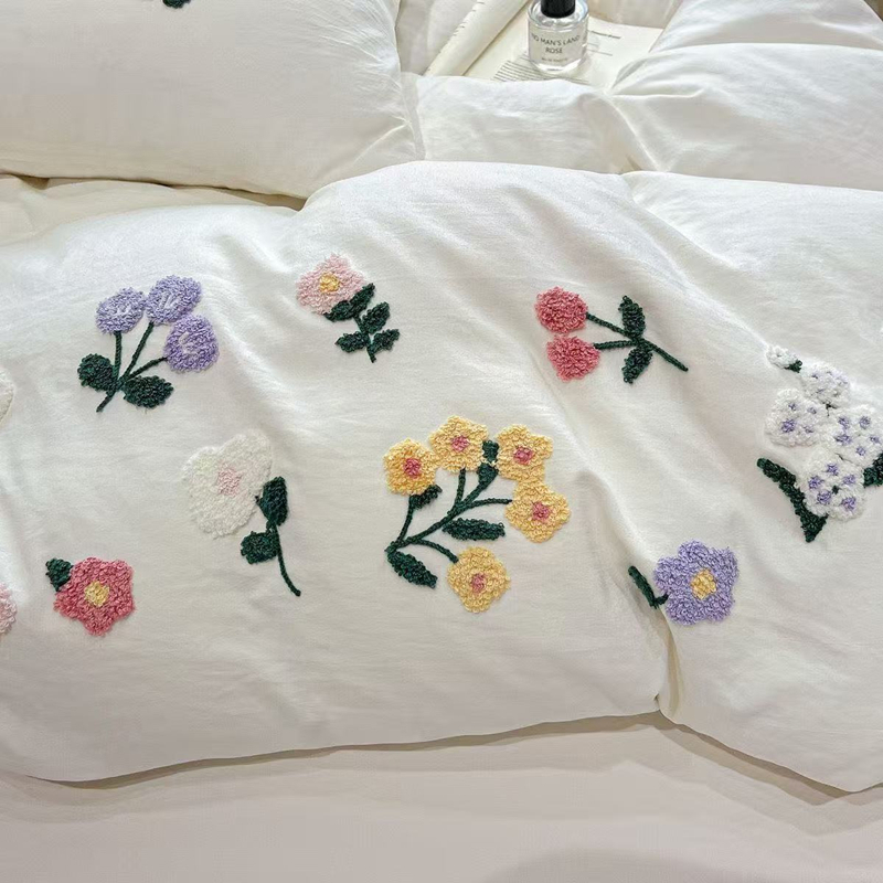 Esthetische bloemenborduurwerk - Aesthetic Floral Duvet Cover recensie en prijs