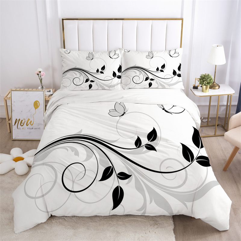 Bloemenbladeren beddengoed set - Aesthetic Floral Duvet Cover recensie en prijs