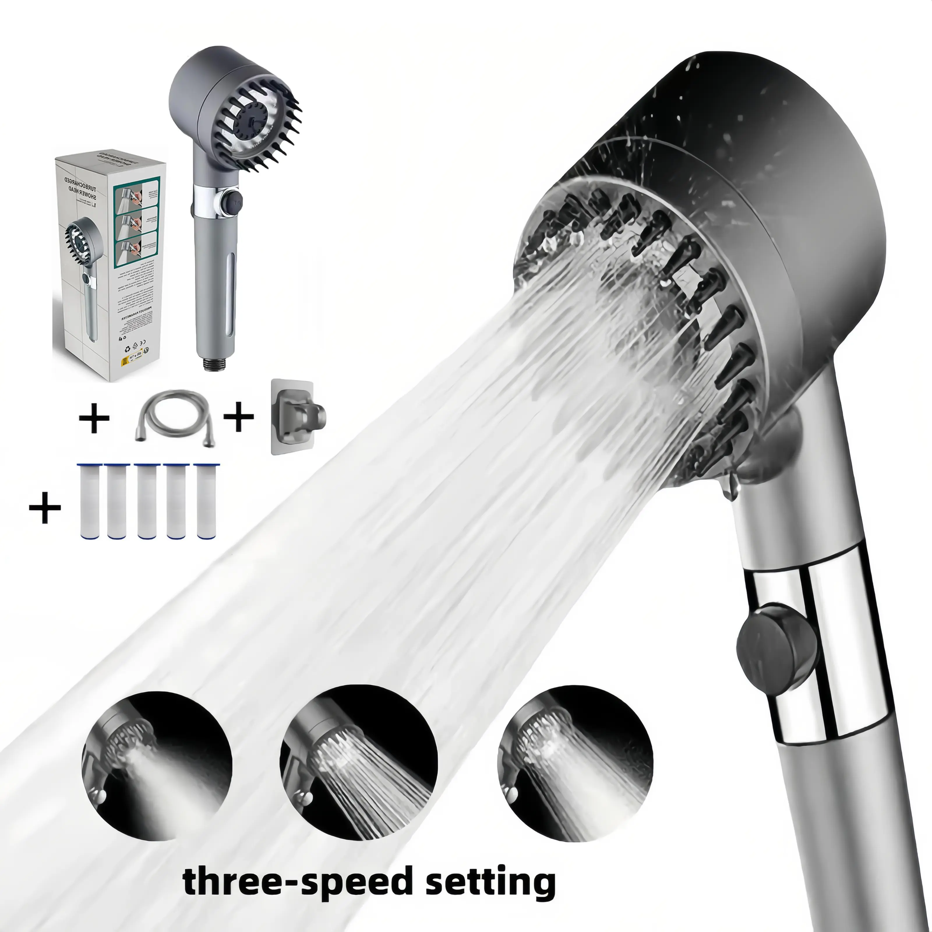 Douchekop met hoge waterdruk e - High Pressure Shower Head Handheld recensie en prijs