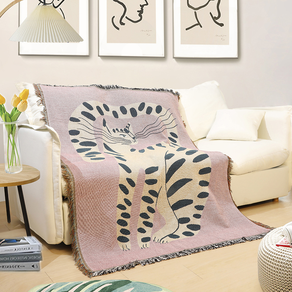 Boho abstracte kat jacquard de - Boho Throw Blanket Fringe recensie en prijs